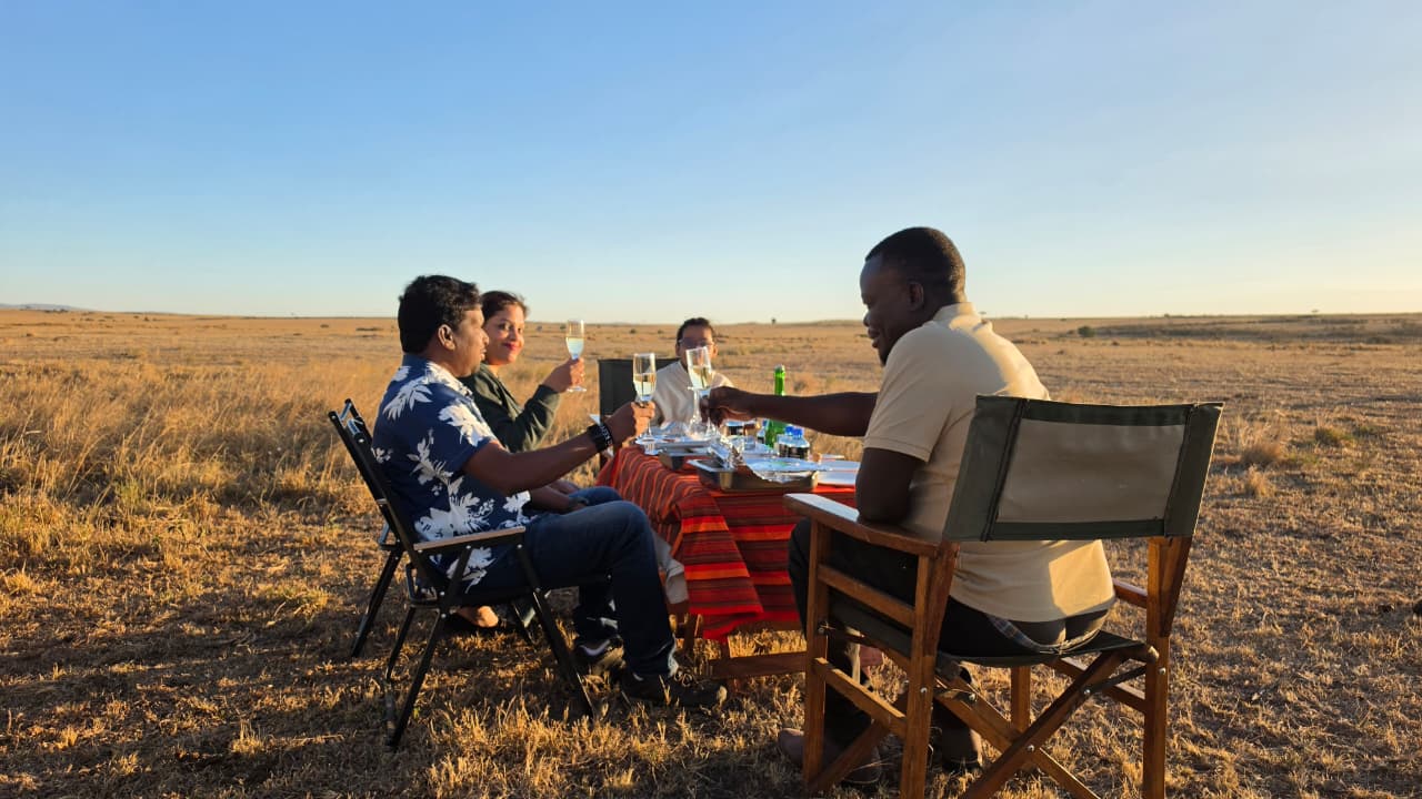 Luxury safari camp interior